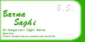 barna saghi business card