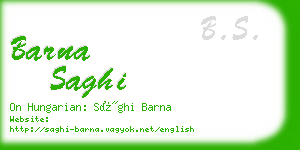 barna saghi business card